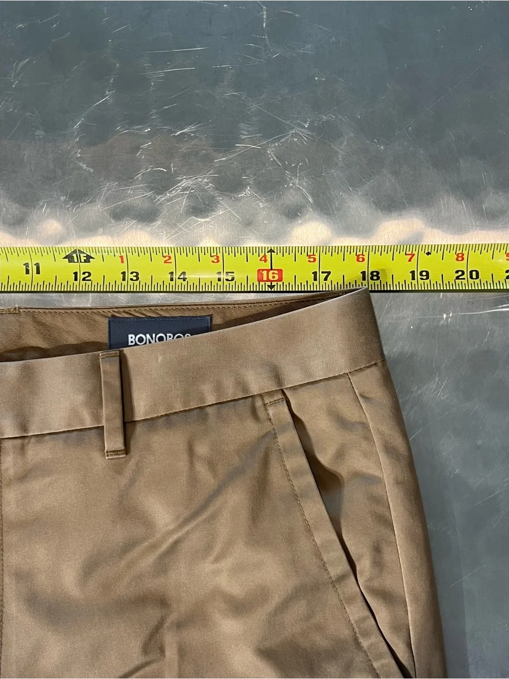 Bonobos Slim Fit Chinos Tan Khaki Pants Size 34x36 100% Cotton